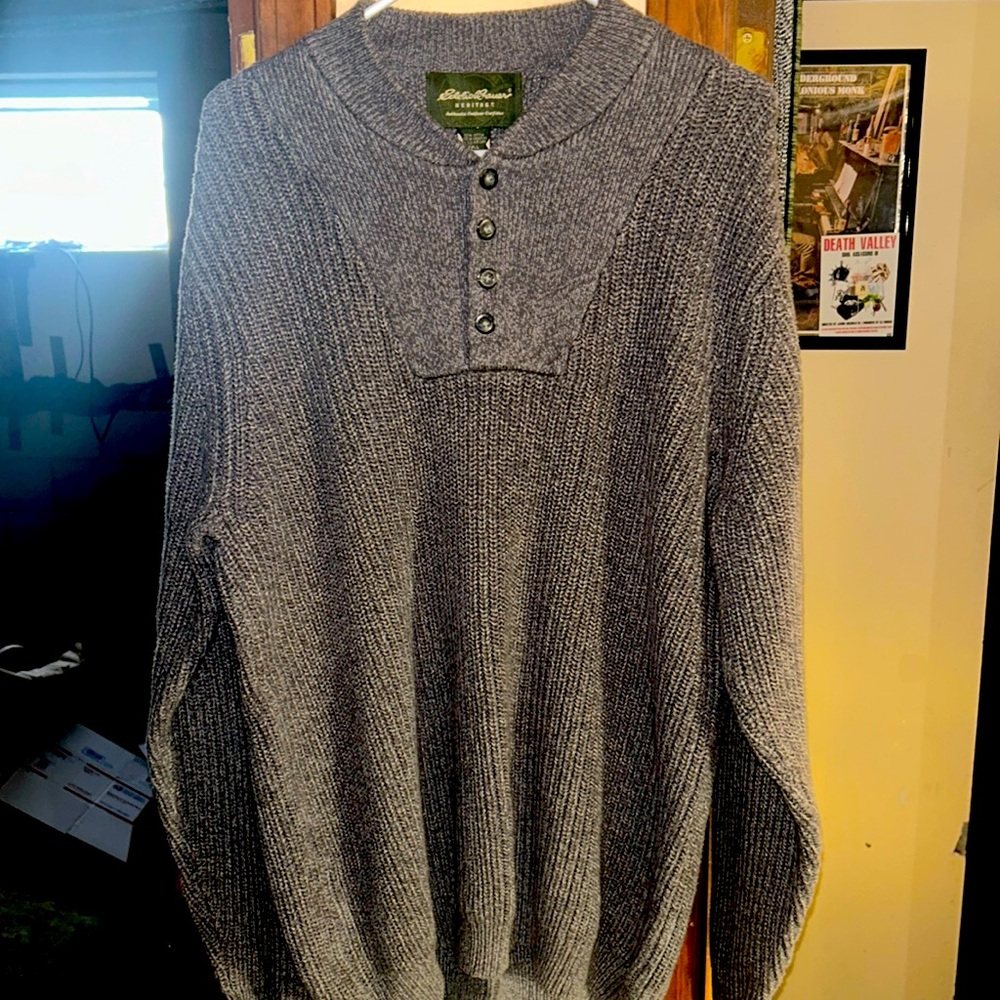 Vintage 90s Eddie Bauer thick knit sweater size L Tall